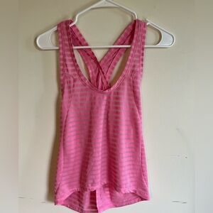 Zyia Women Pink Nimbus Tank Split Back Crisscross